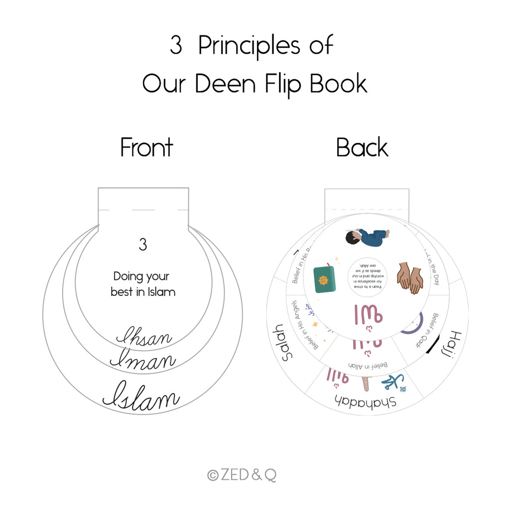 '3 Principles of Our Deen' Flip Book