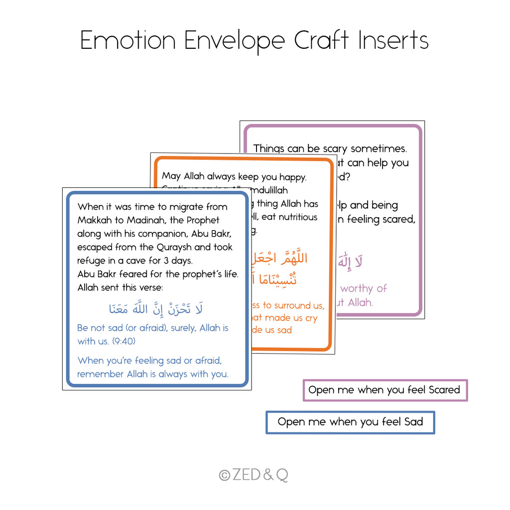 Emotion Envelope Craft Insert