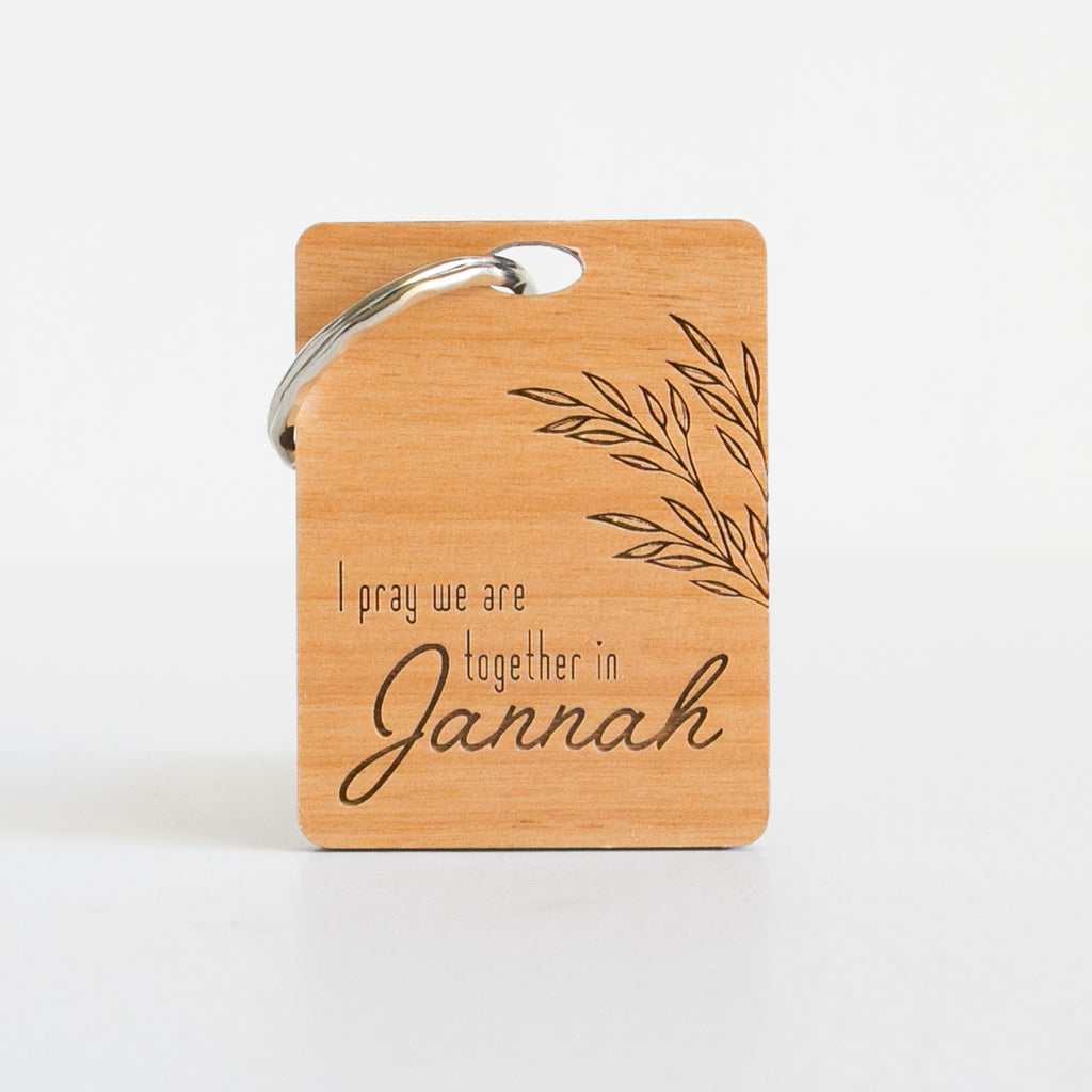 Zed&Q Islamic Product Jannah Keyring Wooden Keyring