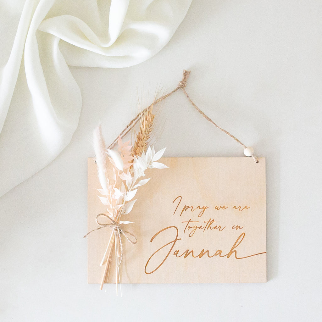 Together in Jannah Floral Plaque