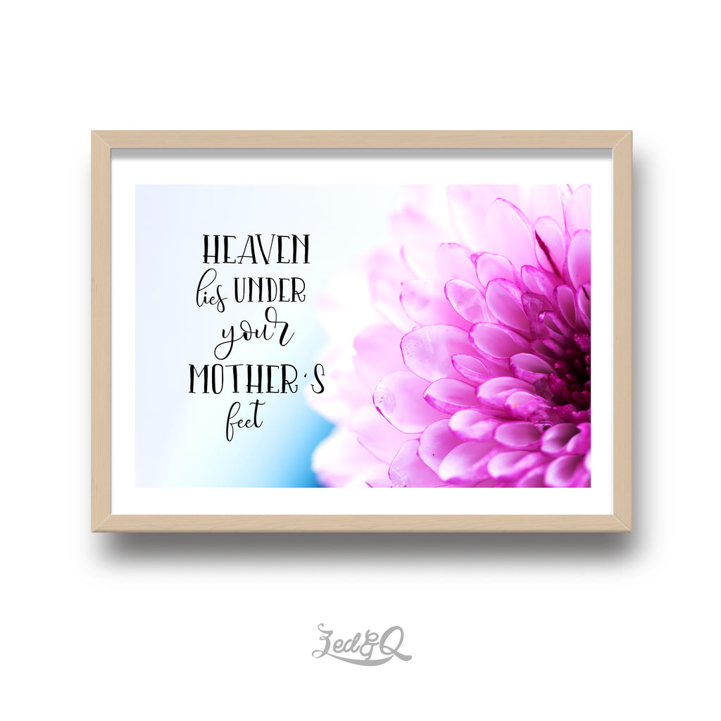 Zed&Q Islamic Product My Mother Photography Print Print