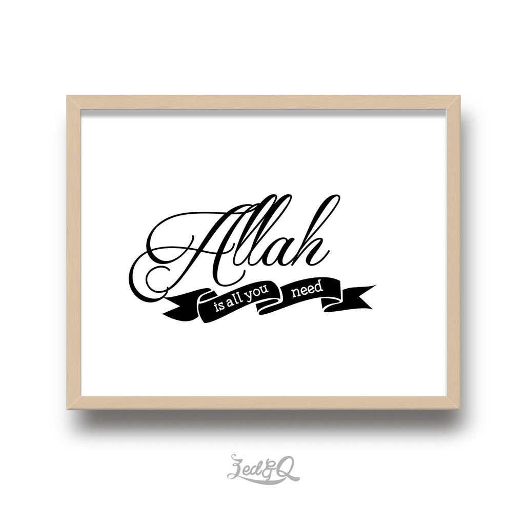 Zed&Q Islamic Product 'Allah'  Digital Download Digital Download