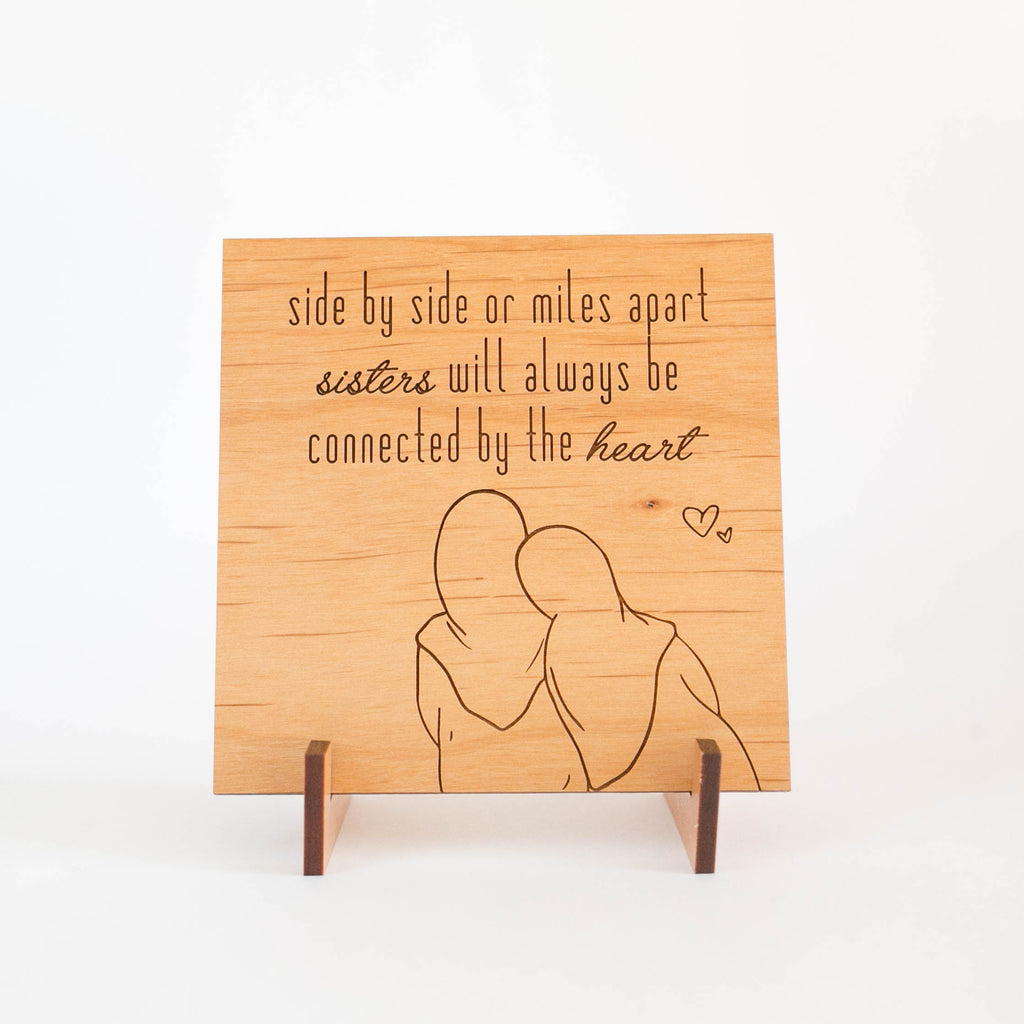Zed&Q Islamic Product Sister Love Plaque Wooden Plaque