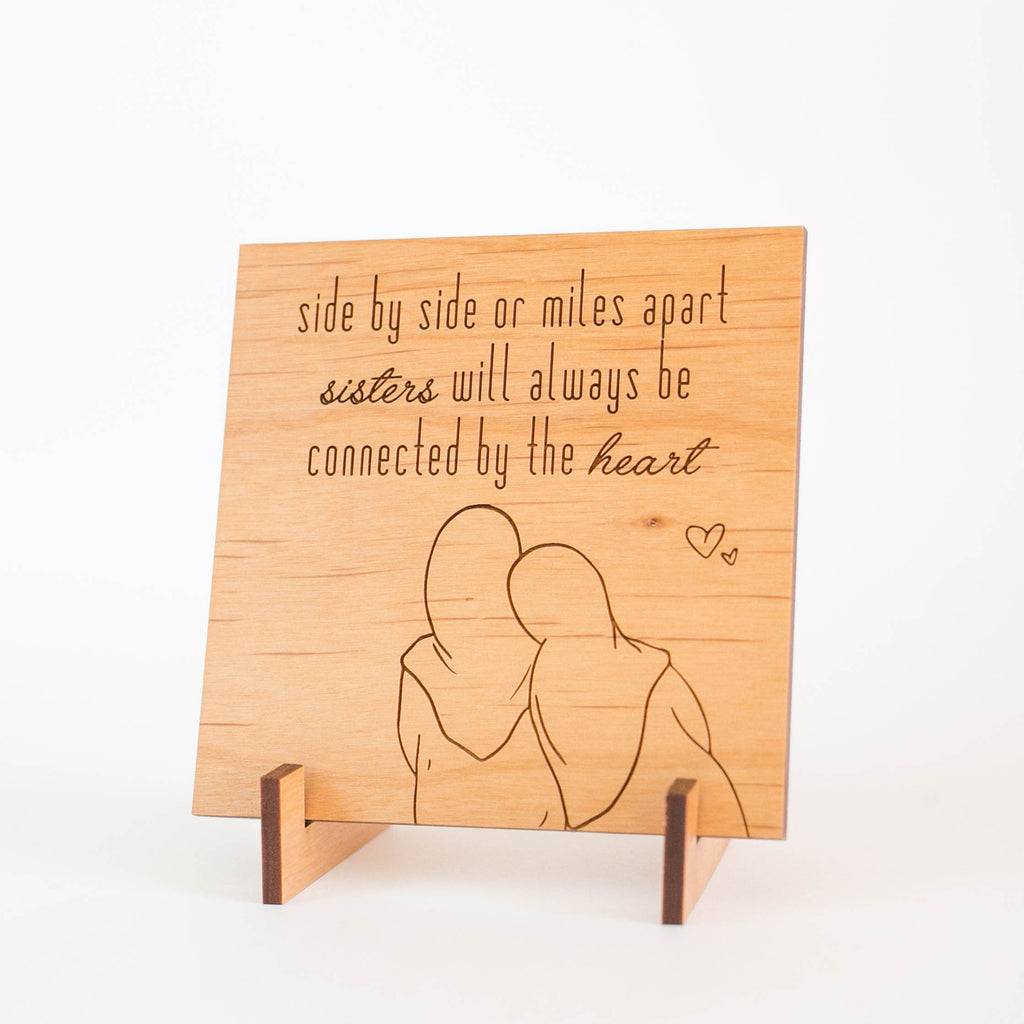Zed&Q Islamic Product Sister Love Plaque Wooden Plaque